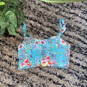 Floral Blue Women's Top